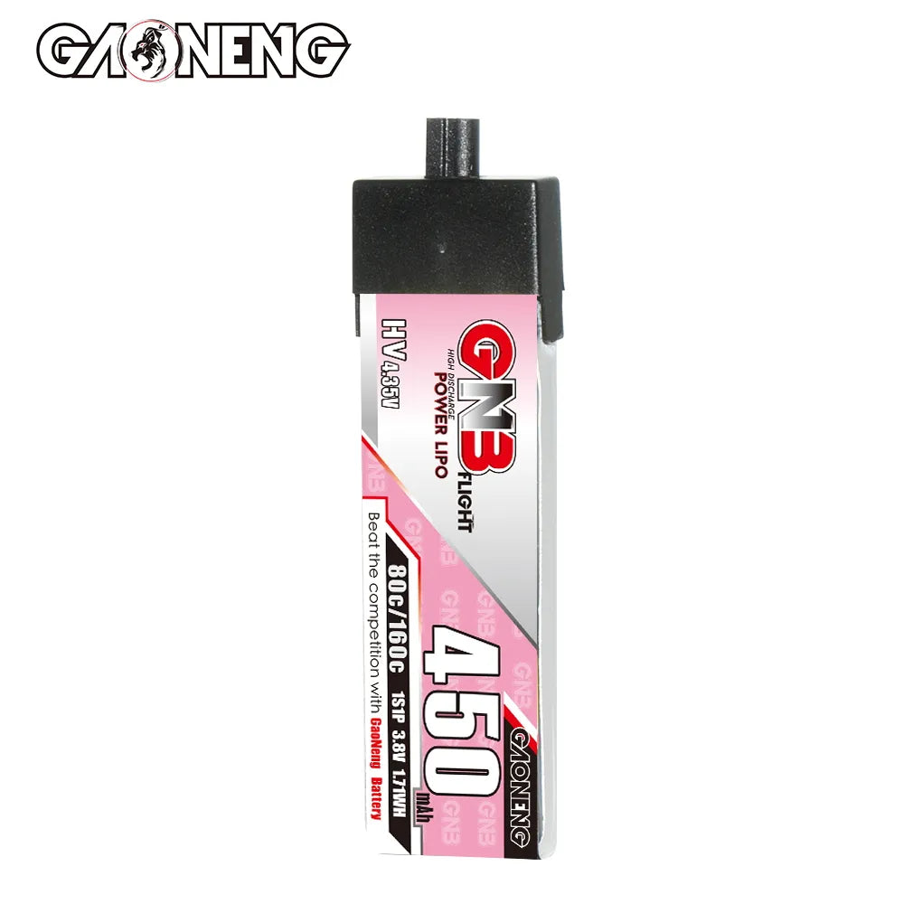 GAONENG GNB High - Performance 1S 3.8V 450mAh 80C A30 Plastic Head LiPo Battery