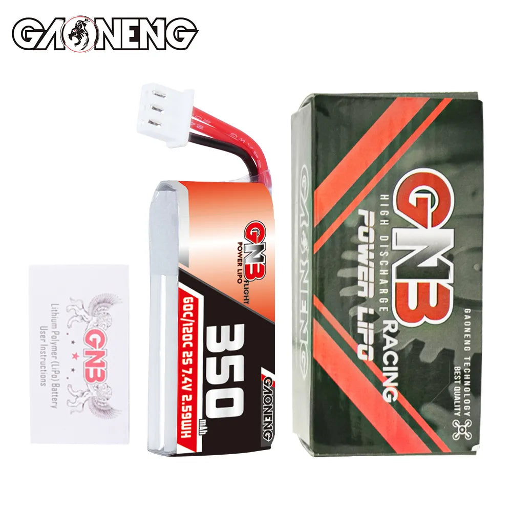 GAONENG High - Performance 7.4V 350mAh 60C 2S LiPo Battery with XH2.54 3Pin Connector