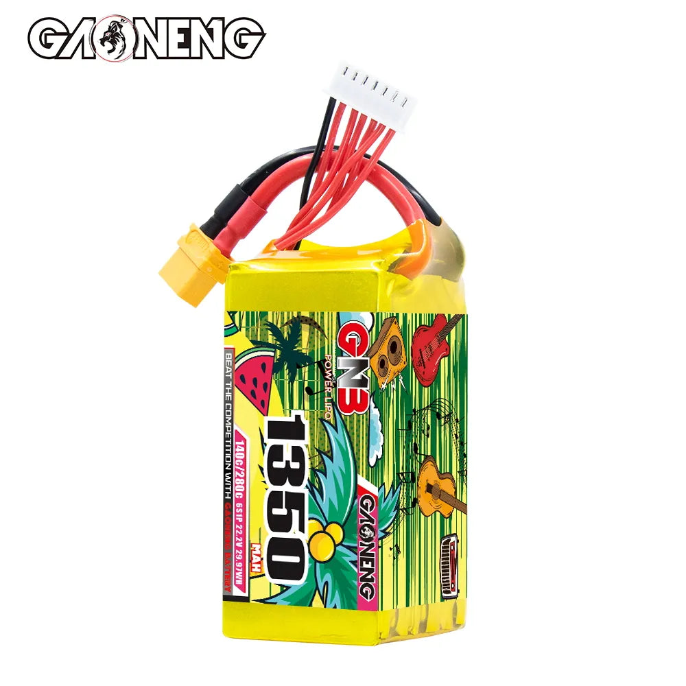 GAONENG High - Performance 6S 22.2V 1350mAh 140C XT60 LiPo Drone Battery