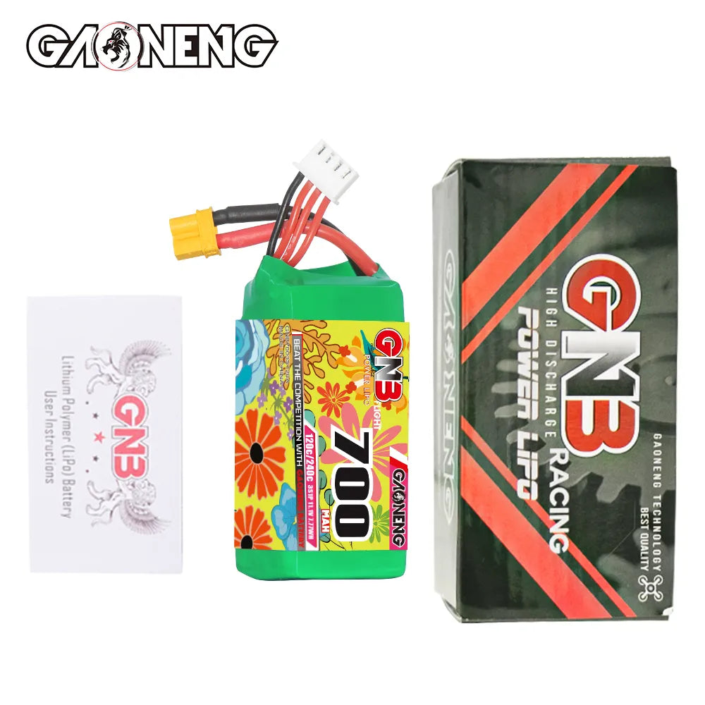 GAONENG High - Performance 11.1V 700mAh 120C XT30 3S LiPo Battery for Drones and RC Toys