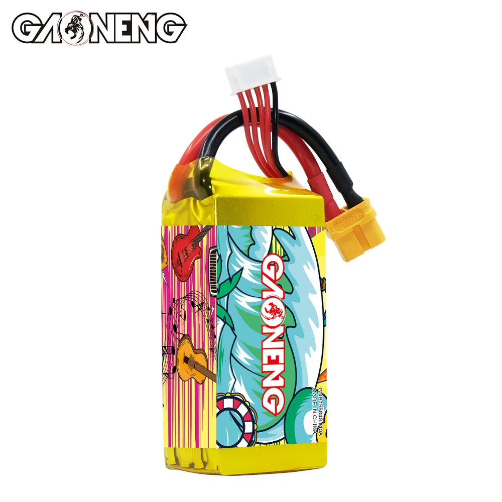GAONENG High - Performance 14.8V 1550mAh 140C XT60 4S LiPo Battery for FPV Drones and More