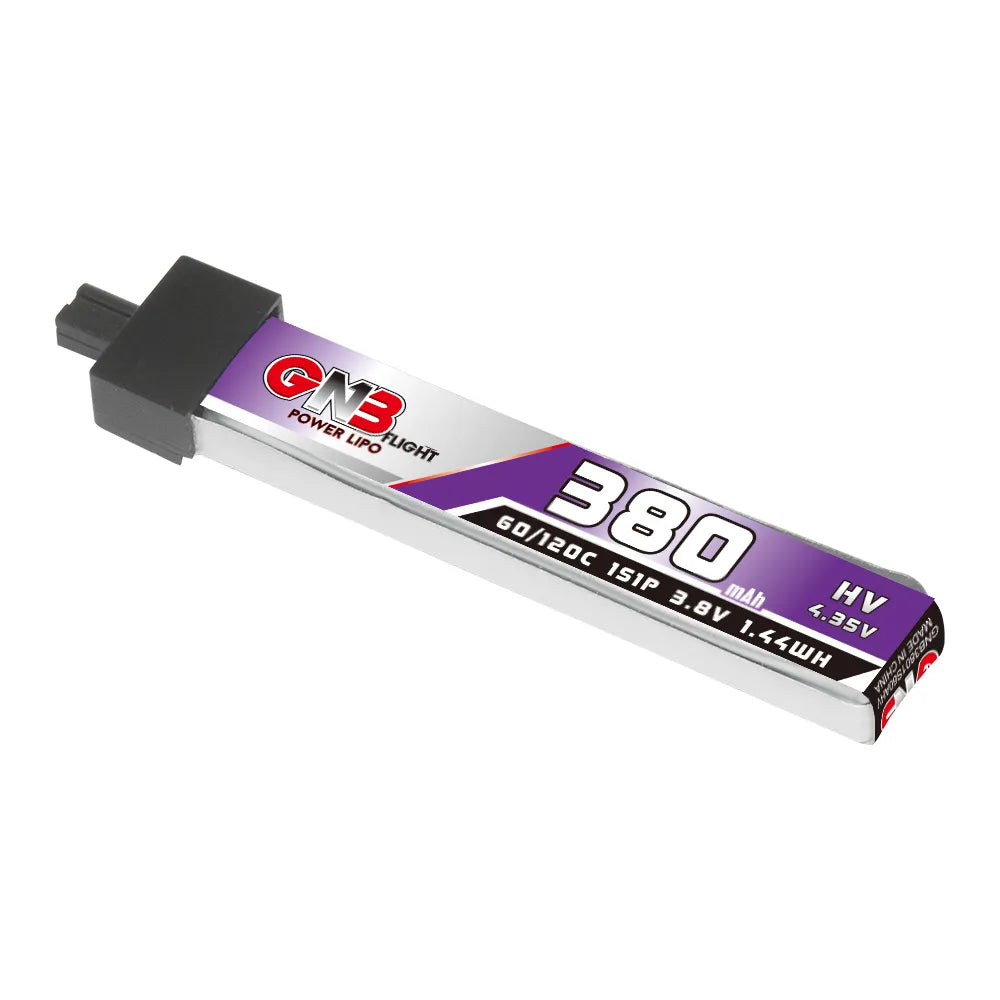 Hot Sale GAONENG GNB 380mAh 3.8V 60C 1S A30 Plastic Head LiPo Drone Battery
