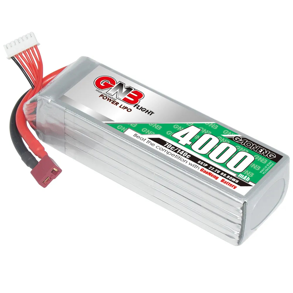 GAONENG GNB 6S 22.2V 4000mAh 70C LiPo Battery with T-PLUG - Great Deal!