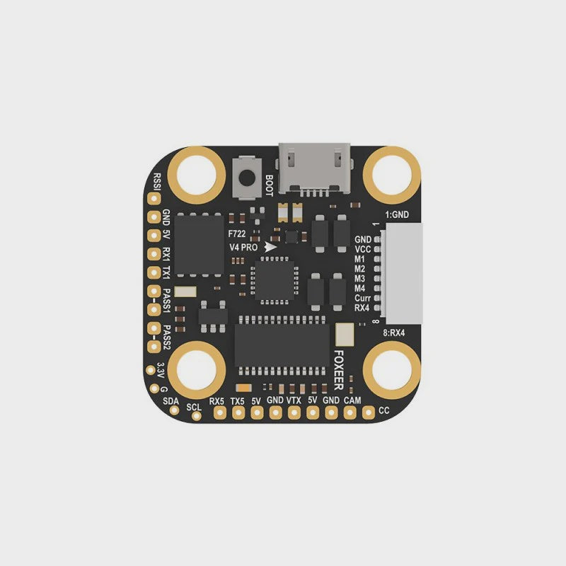 Hot Deal! Foxeer Mini F722 V4 Pro FPV Flight Controller with Built - in Pit Pass, 20x20mm Mounting