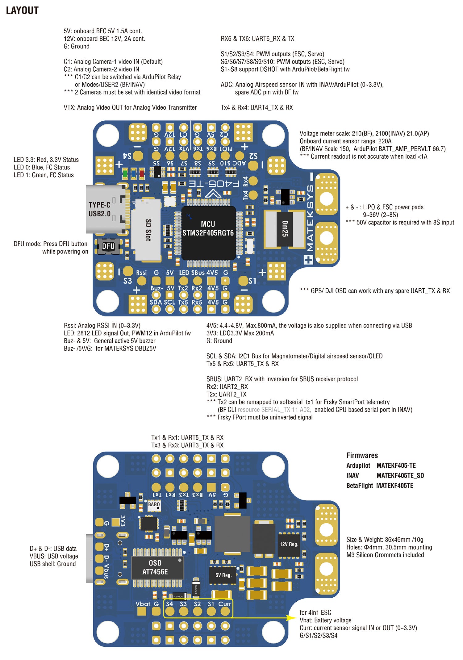 Hot Deal: Matek F405-TE Flight Controller with ICM42688-P