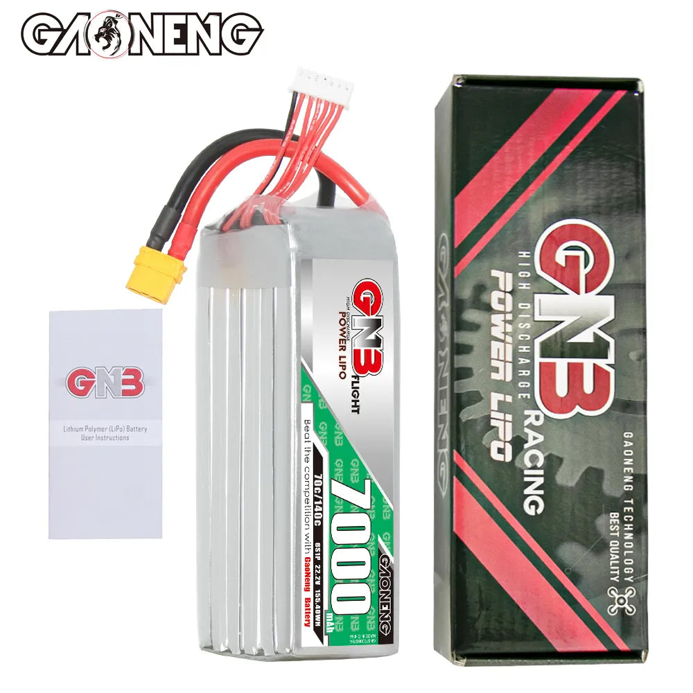GAONENG High - Performance 6S 22.2V 7000mAh 70C LiPo Battery with XT60 Connector for RC Hobbies