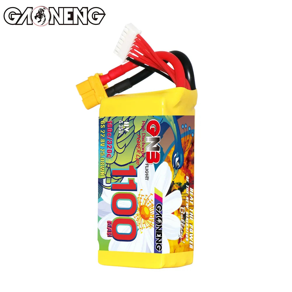 GAONENG GNB 6S 22.8V LiHV 1100mAh 160C XT60 High - Performance LiPo Battery