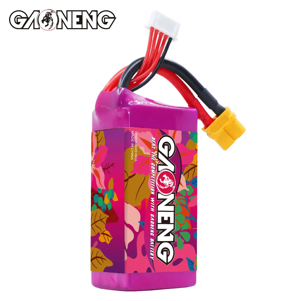 GAONENG High - Performance 14.8V 1530mAh 160C XT60 4S LiPo Battery for FPV Drones and More