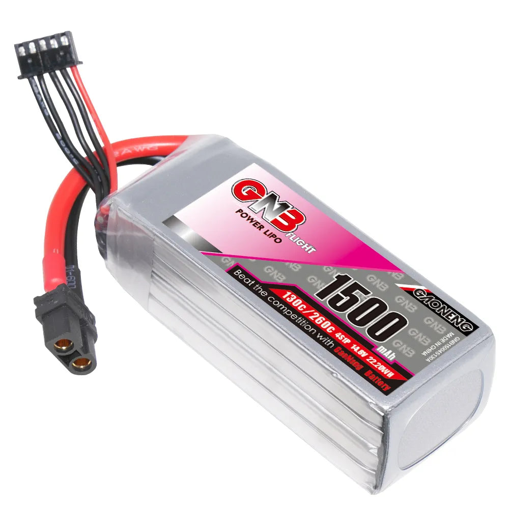 Hot Sale GAONENG High - Performance 14.8V 1500mAh 130C XT60 4S LiPo Battery for Drones and FPV