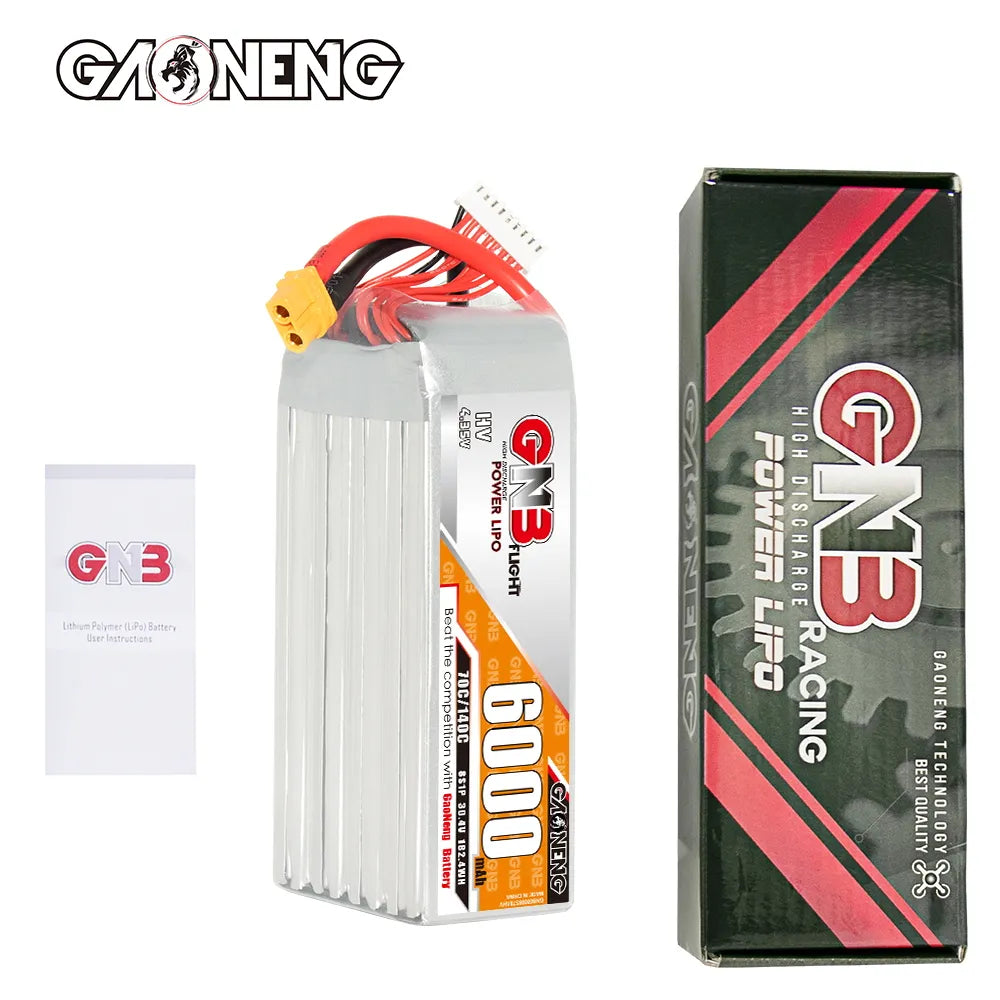 GAONENG High-Voltage 8S 30.4V 6000mAh 70C LiPo Battery with XT60 for TBS Mojito