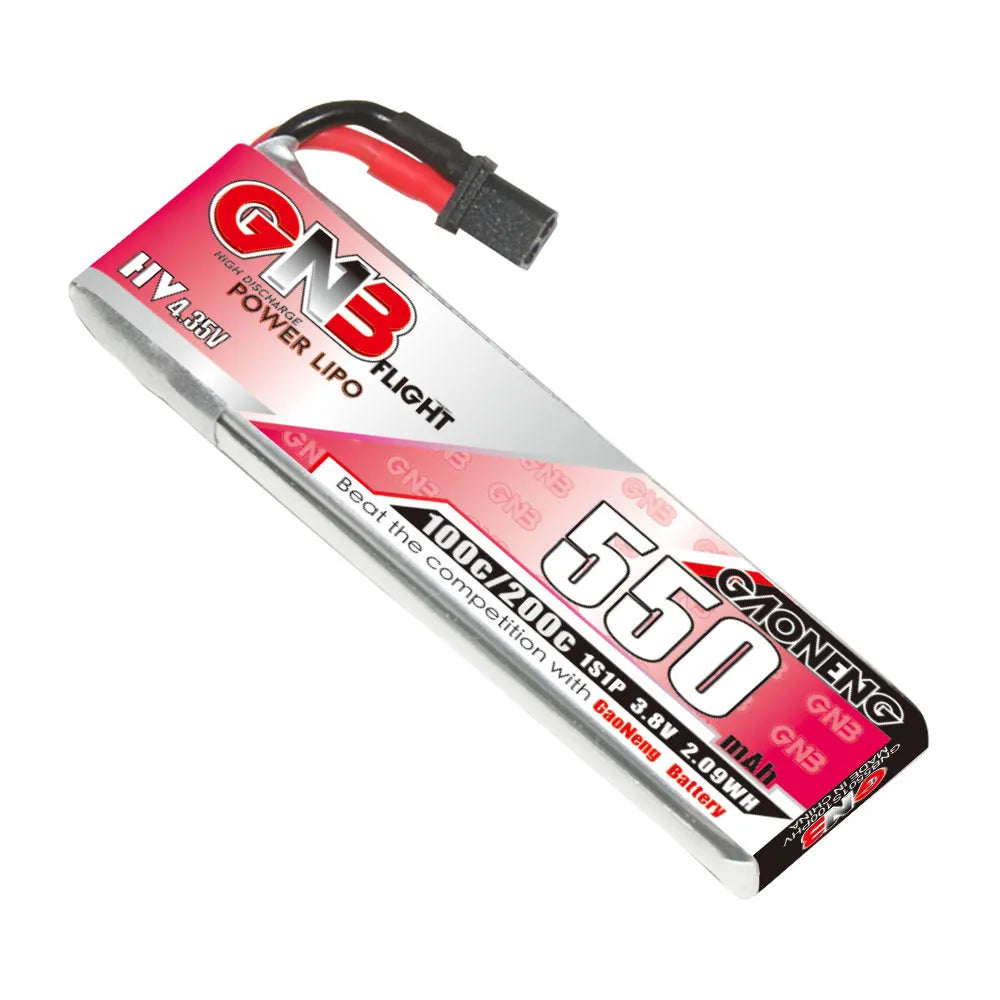 GAONENG GNB 1S 3.8V 550mAh 100C A30 Cabled LiPo Battery - Hot Sale!