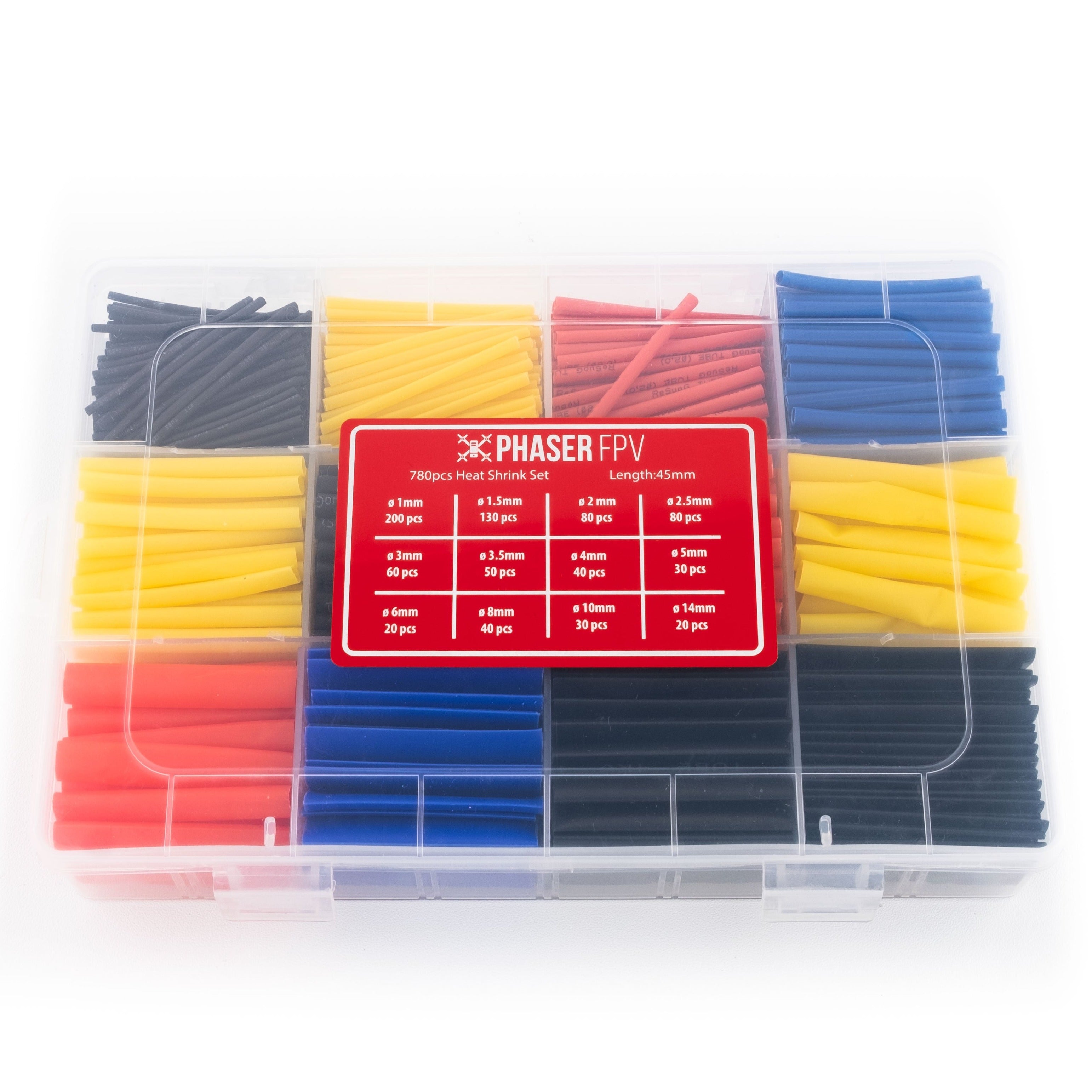780-Piece FPV Phaser Heat Shrink Tube Kit for Quad Building