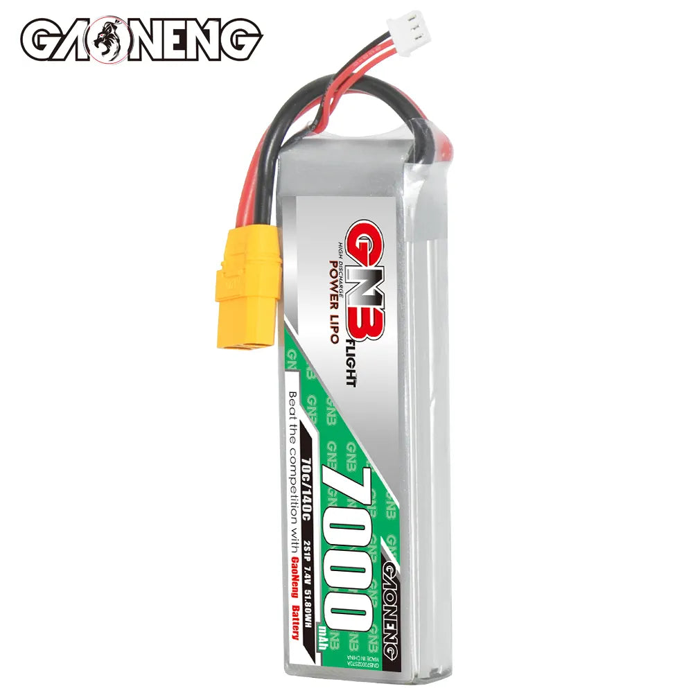 High - Energy GAONENG GNB 2S 7.4V 7000mAh 70C LiPo Battery with XT90 Connector