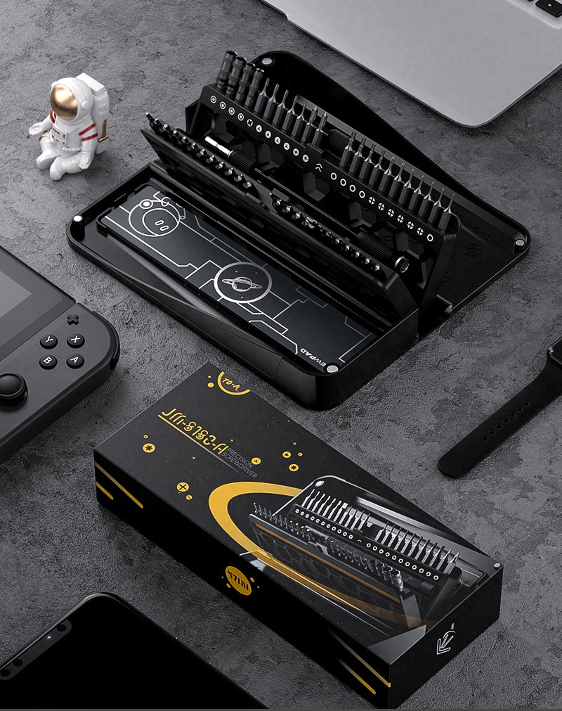 JAKEMY 48-in-1 Precision Magnetic Screwdriver Tool Set JM-8180A - Black, Ideal for Repairs