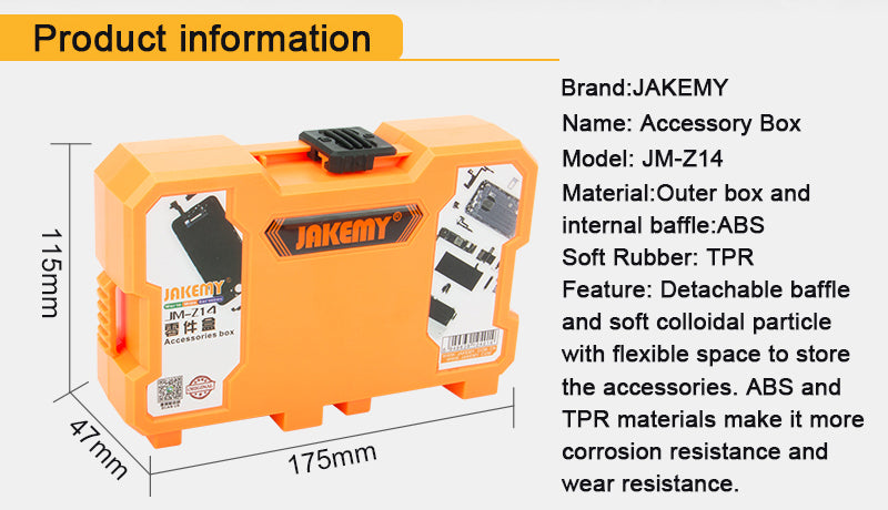 JAKEMY Premium Compartment Tool Box JM-Z14 - Great Deal!