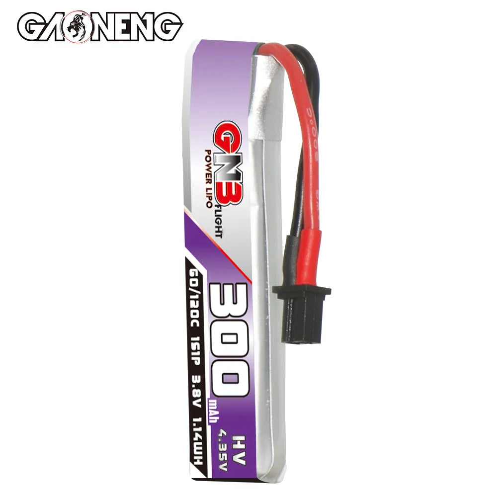 GAONENG GNB 1S 3.8V 300mAh 60C A30 Cabled LiPo Battery Pack of 4 [DG] - Hot Deal!