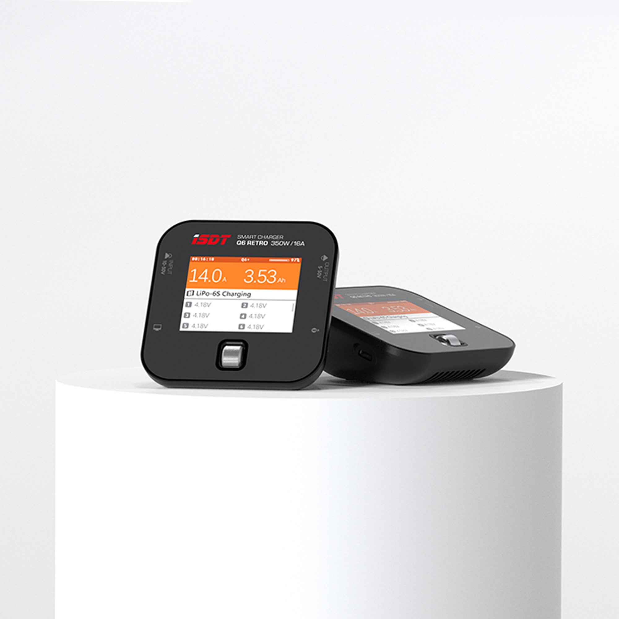 ISDT Q6 Retro: 350W 16A 1 - 6s High - performance Balance Charger (DC Input)