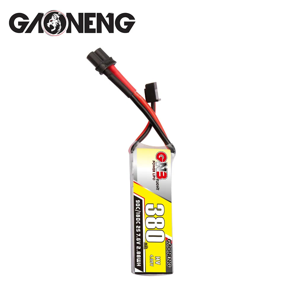 GAONENG GNB 2S 7.6V 380mAh 90C XT30 LiPo Battery - Hot Sale!