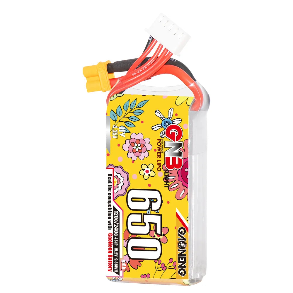 GAONENG High - Performance GNB 4S 15.2V 650mAh 120C XT30 HV LiPo Battery for Drones and RC Models