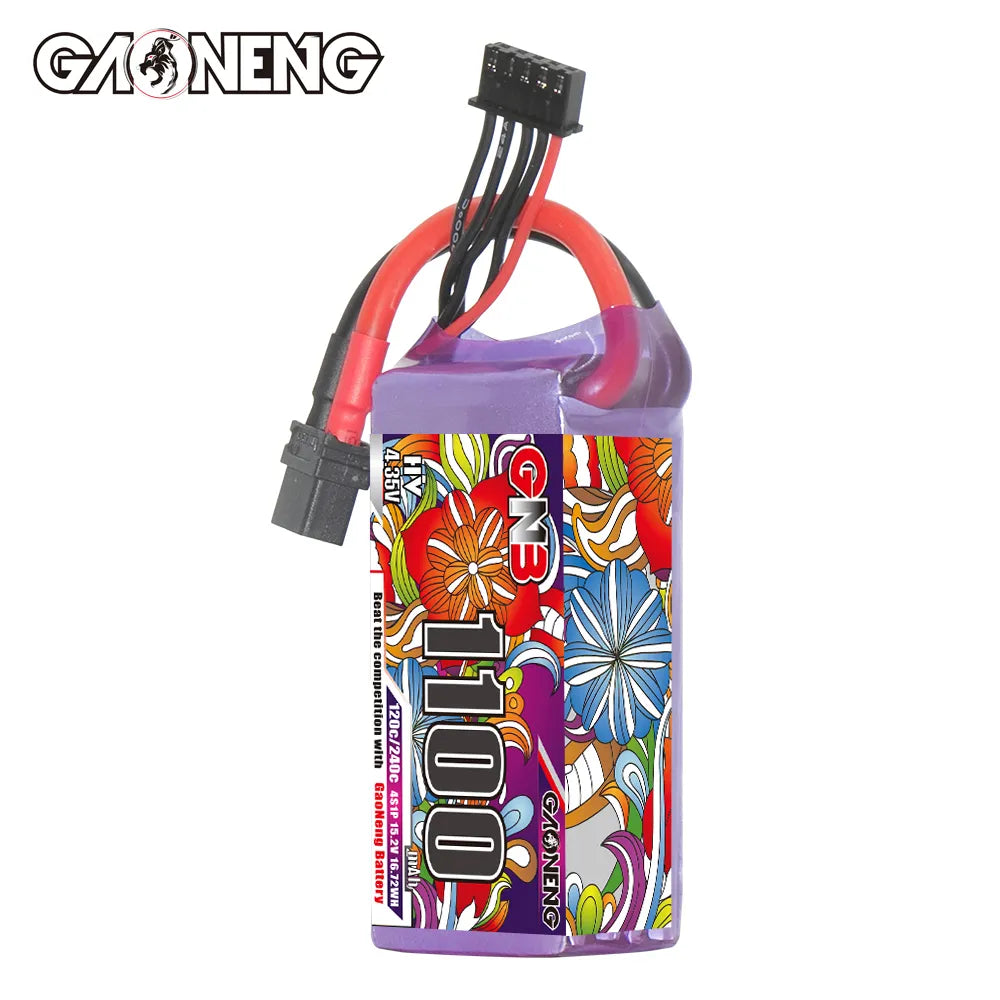 High - Performance GAONENG GNB 4S 15.2V 1100mAh 120C XT60 LiHV LiPo Battery
