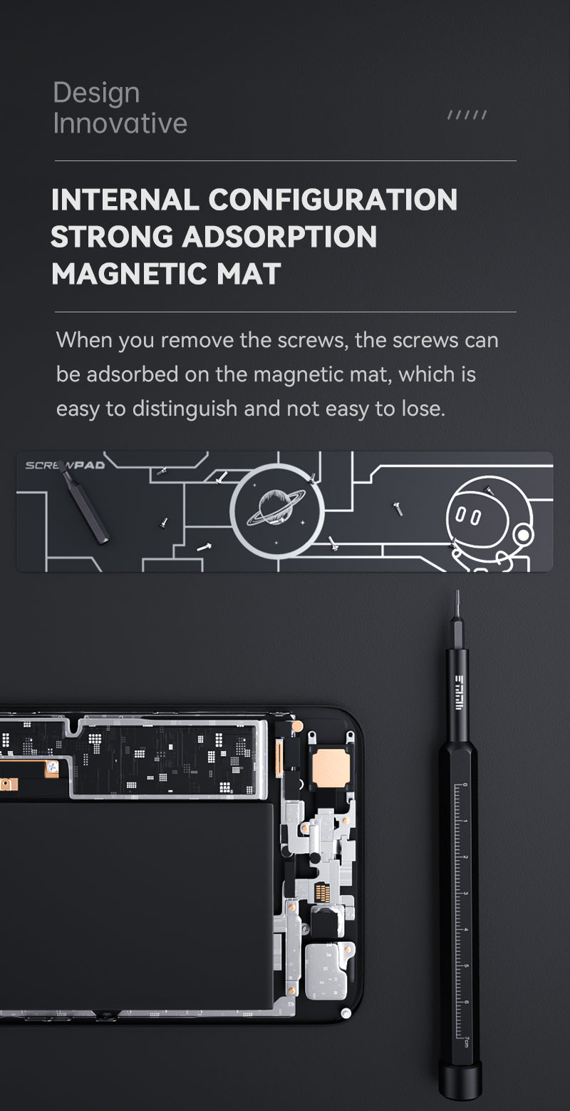 JAKEMY 48-in-1 Precision Magnetic Screwdriver Tool Set JM-8180A - Black, Ideal for Repairs