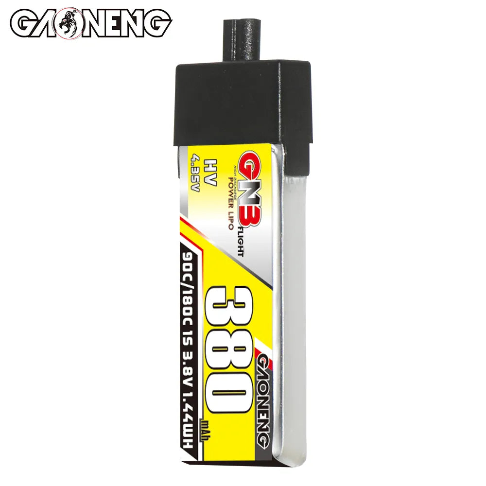 High - Performance GAONENG GNB 1S 3.8V 380mAh 90C A30 Plastic - Head LiPo Battery