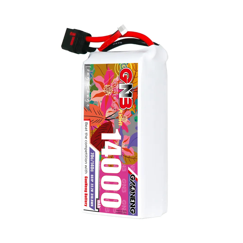 GAONENG High - Capacity 22.2V 14000mAh 70C 6S1P RC LiPo Battery with QS8 Connector