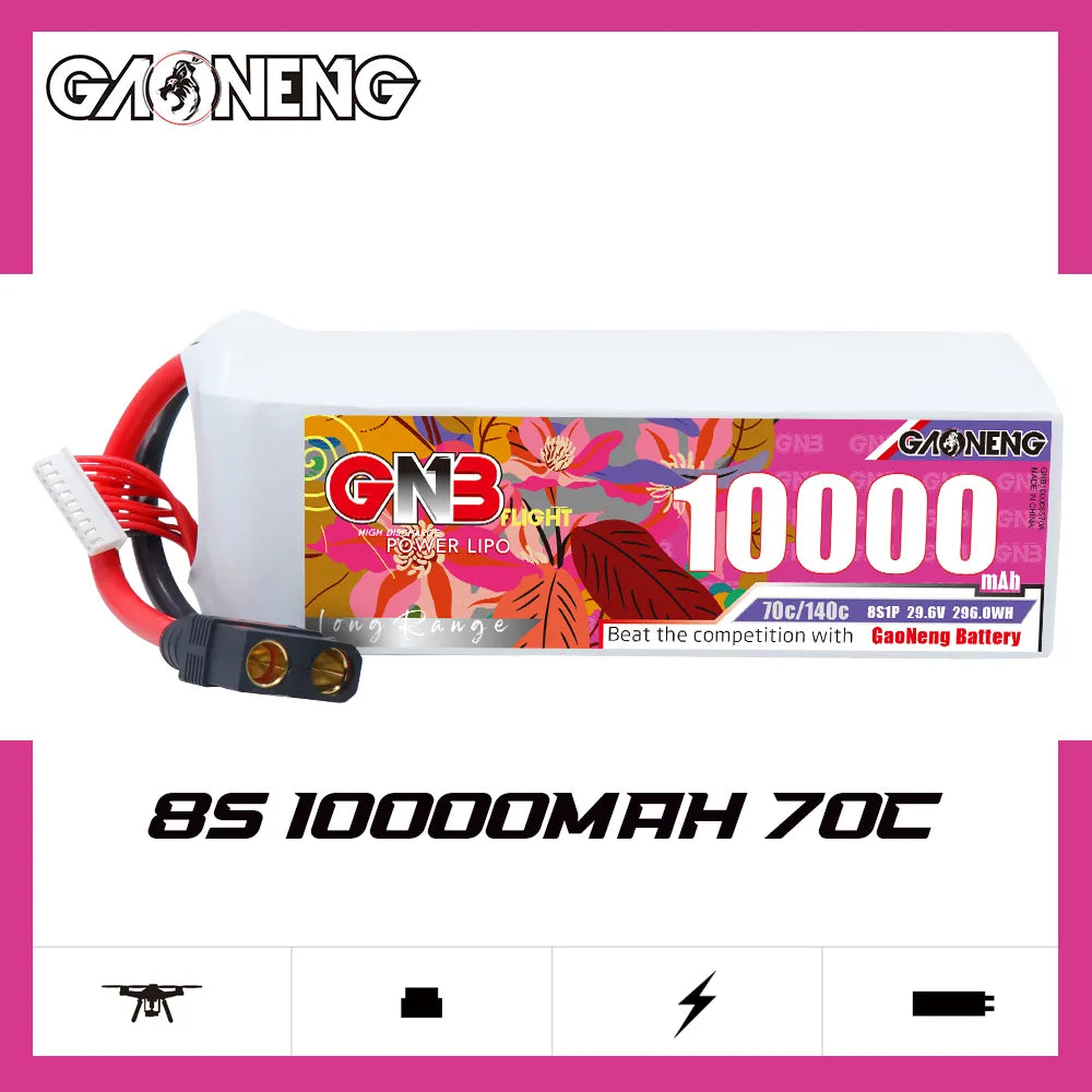 GAONENG RC LiPo Battery - 29.6V 10000mAh 70C QS8, Hot Deal!