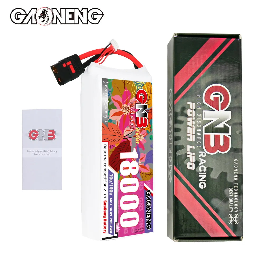 GAONENG High - Performance 14.8V 18000mAh 70C RC LiPo Battery QS8 for Diverse Applications