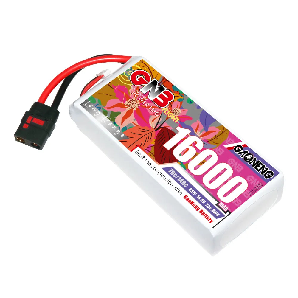 GAONENG High - Performance 14.8V 16000mAh 70C 4S1P RC LiPo Battery QS8