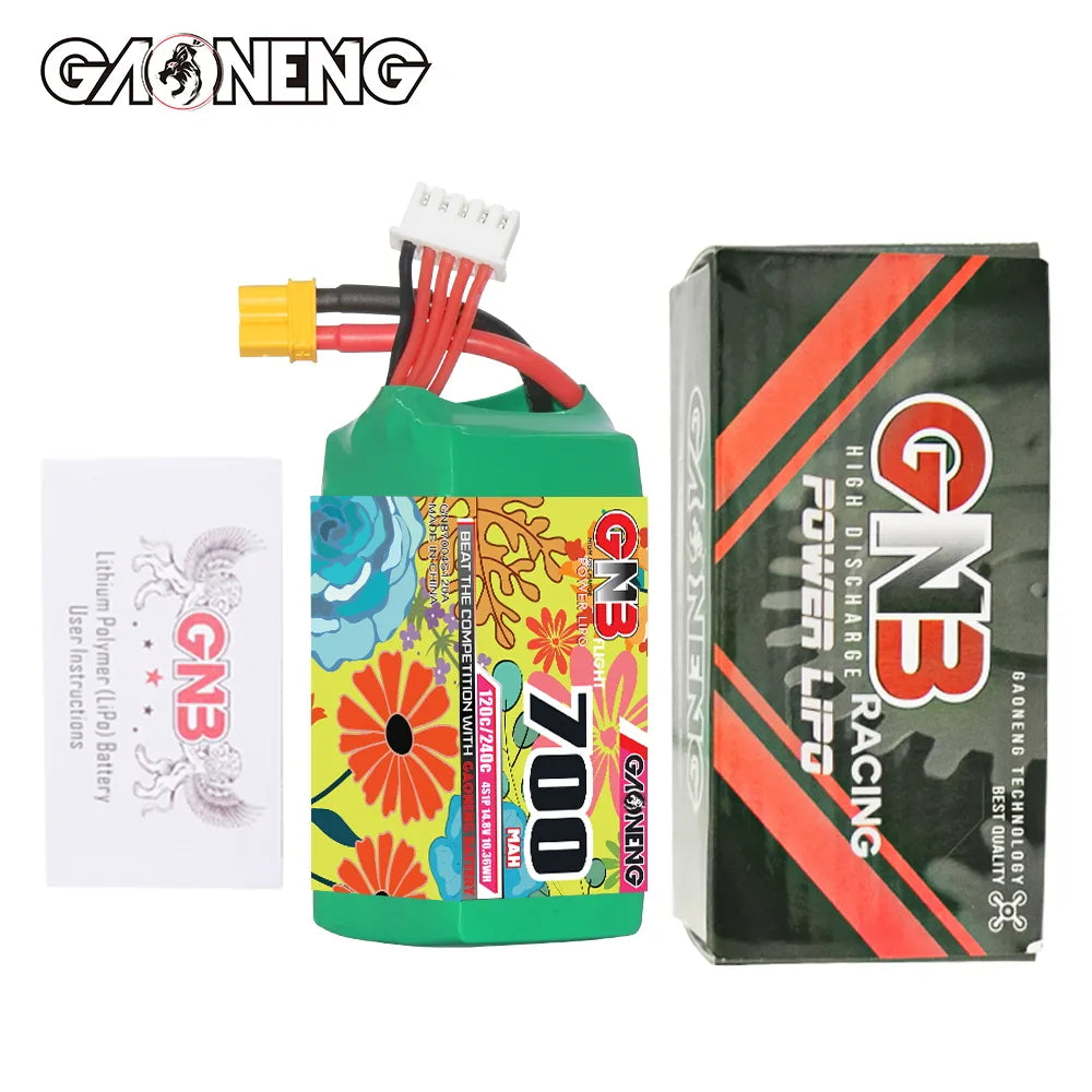 GAONENG High - Performance 14.8V 700mAh 120C XT30 4S LiPo Battery for Drones and FPV