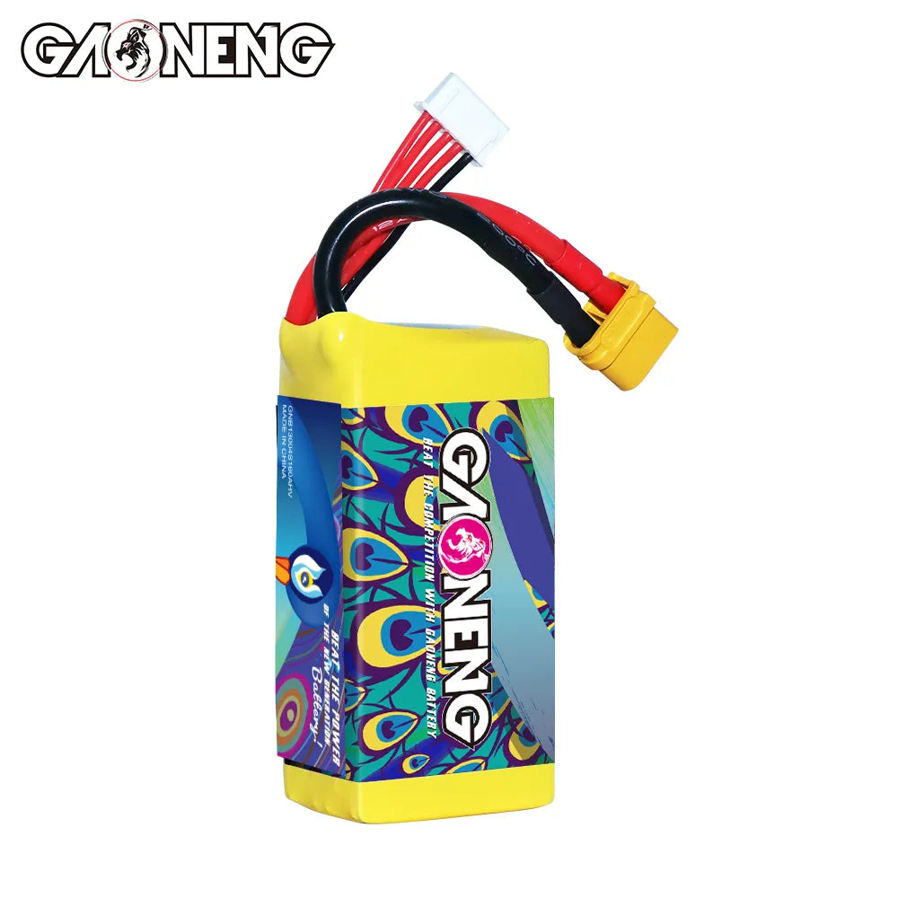 GAONENG High-Performance 4S 15.2V 1300mAh 160C XT60 LiPo Graphene Battery for FPV Drones