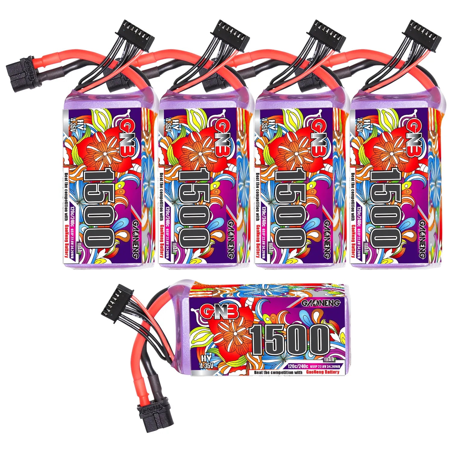 GAONENG GNB 6S 22.8V 1500mAh 120C XT60 LiPo Battery - Hot Deal