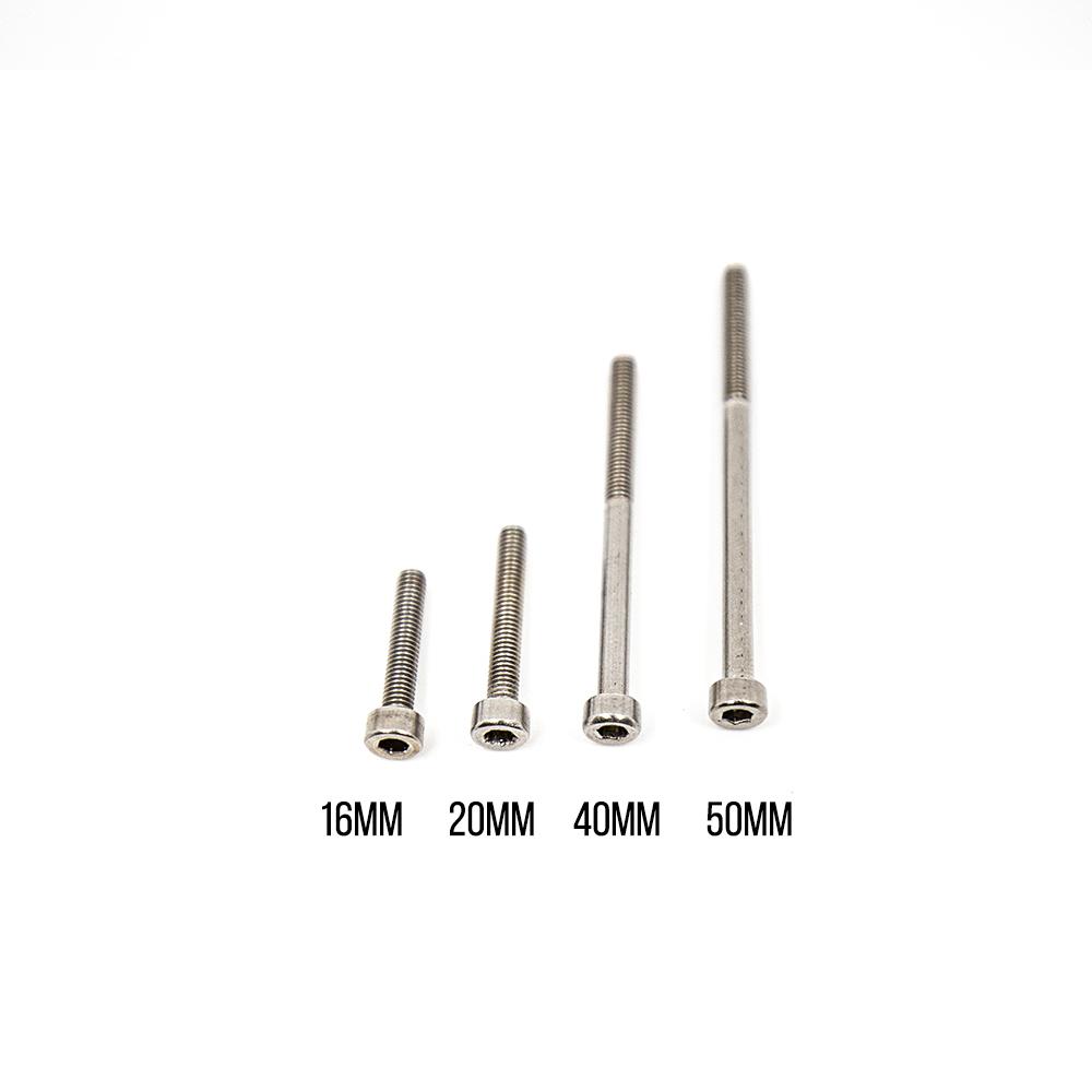 Discount M3 Socket Head Screws in 8mm, 10mm, 16mm, 20mm, 40mm, 50mm Sizes