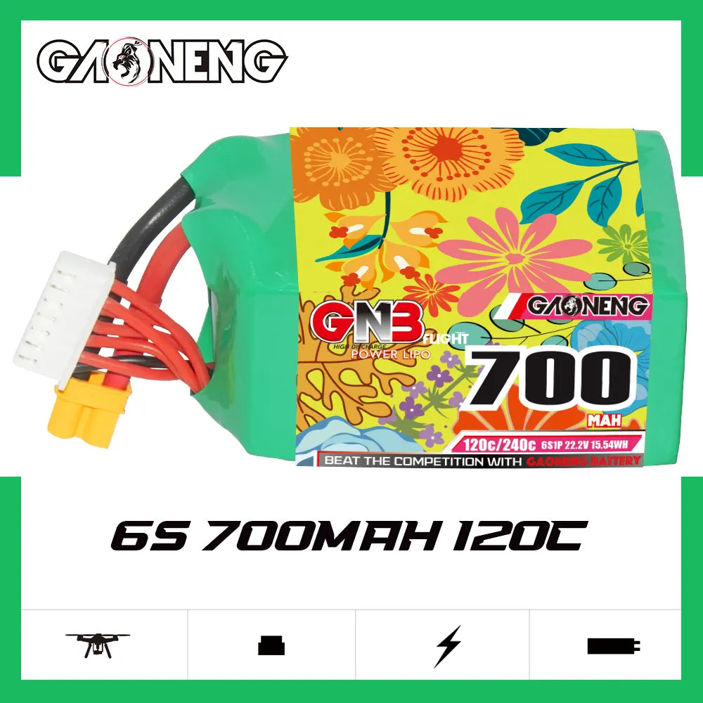 GAONENG GNB 6S 22.2V 700mAh 120C XT30 LiPo Battery - Hot Sale in Australia