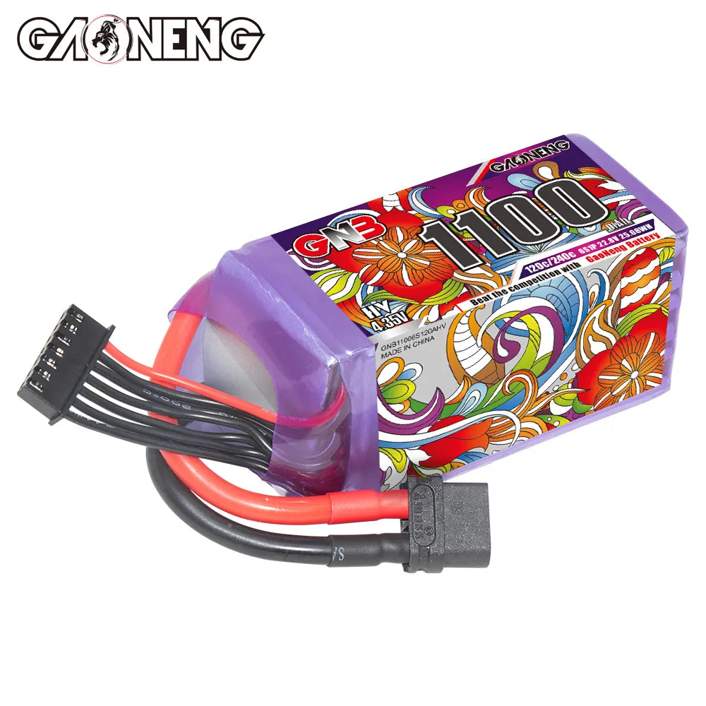 GAONENG High - Performance 6S 22.8V 1100mAh 120C XT60 LiPo Drone Battery on Sale