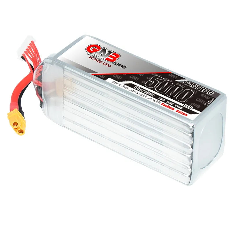 GAONENG GNB 6S 22.2V 5000mAh 50C XT60 LiPo Battery for TBS Mojito