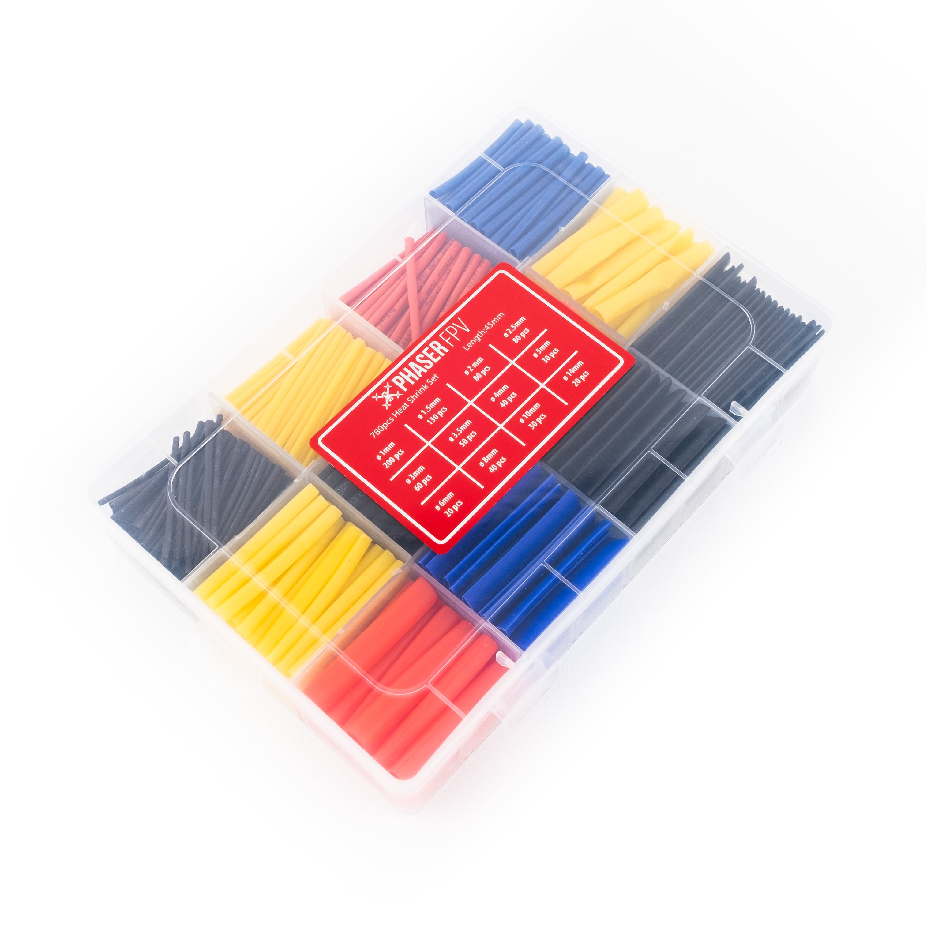 780-Piece FPV Phaser Heat Shrink Tube Kit for Quad Building