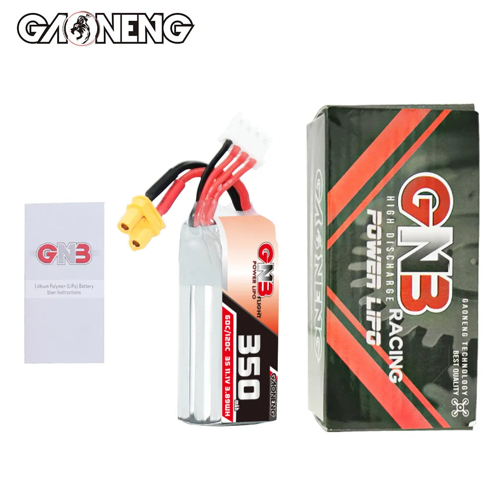 Hot Sale GAONENG GNB 3S 11.1V 350mAh 60C XT30 LiPo Battery for Drones and RC Toys