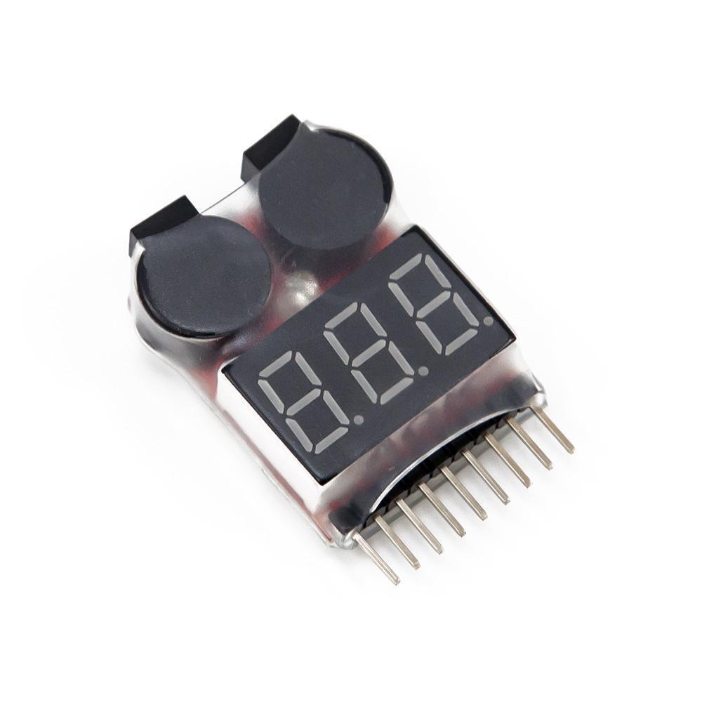 1S - 8S Lipo Battery Low - Voltage Tester with Buzzer Alarm
