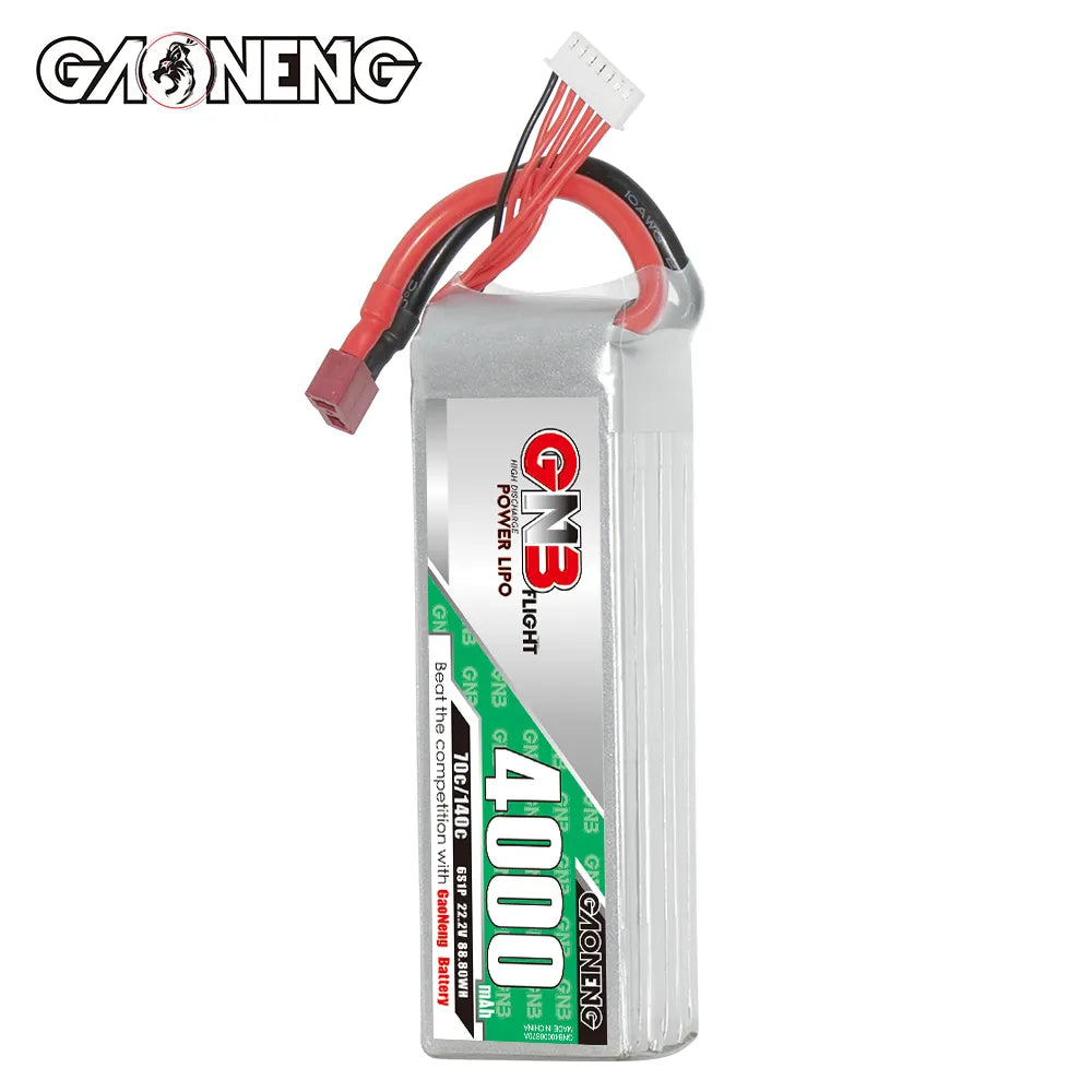 GAONENG GNB 6S 22.2V 4000mAh 70C LiPo Battery with T-PLUG - Great Deal!