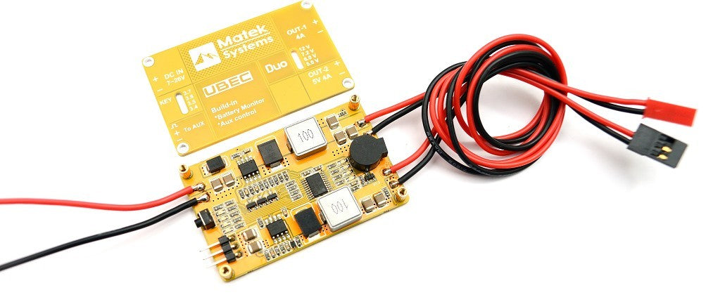 Matek High - Efficiency UBEC DUO with 4A/5 - 12V & 4A/5V Outputs