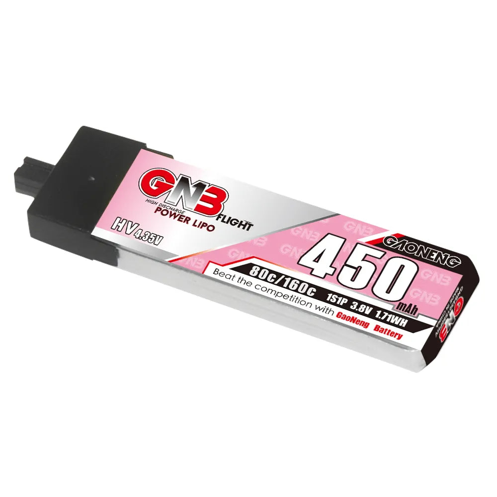 GAONENG GNB High - Performance 1S 3.8V 450mAh 80C A30 Plastic Head LiPo Battery