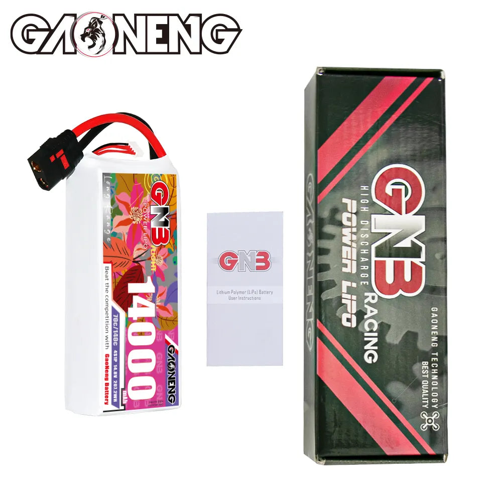 GAONENG High - Performance 14.8V 14000mAh 70C RC LiPo Battery QS8 [DG] - Ideal Choice