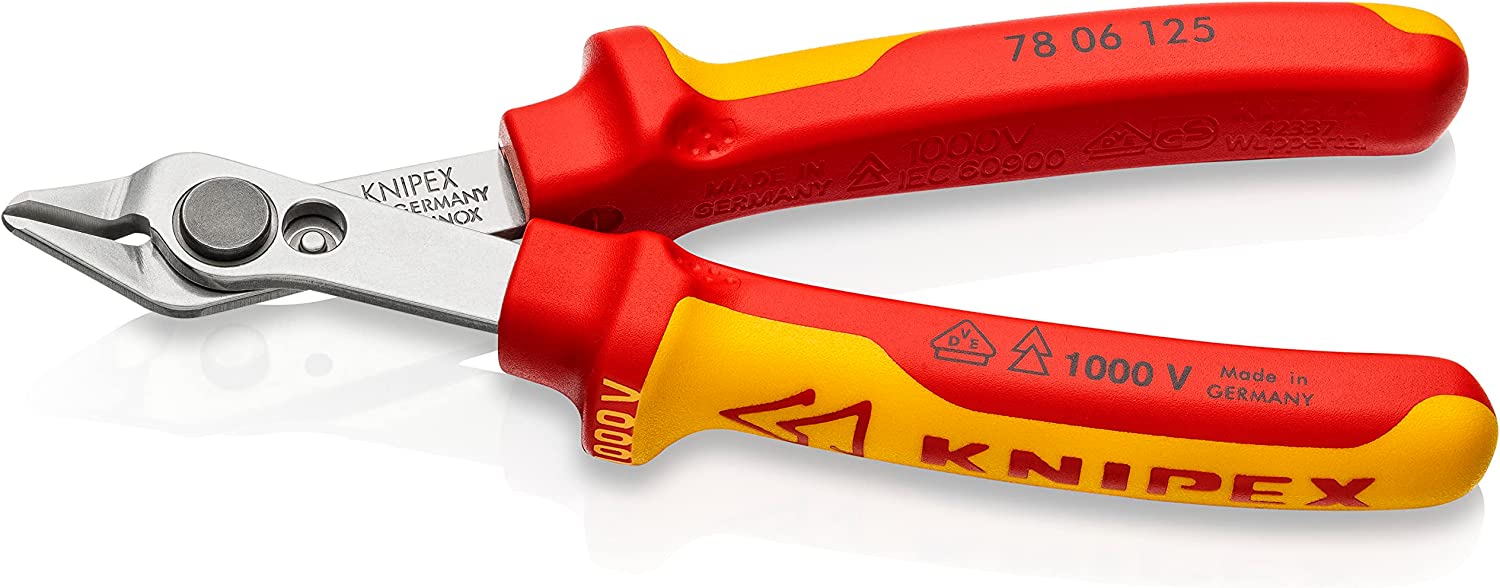 Hot Sale! Knipex 125mm VDE Insulated Electronic Super Knips® with Multi-Component Sleeves