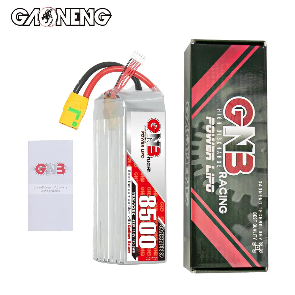 Hot Deal: GAONENG GNB 4S 14.8V 8500mAh 110C RC LiPo Battery with XT90S Anti - Spark