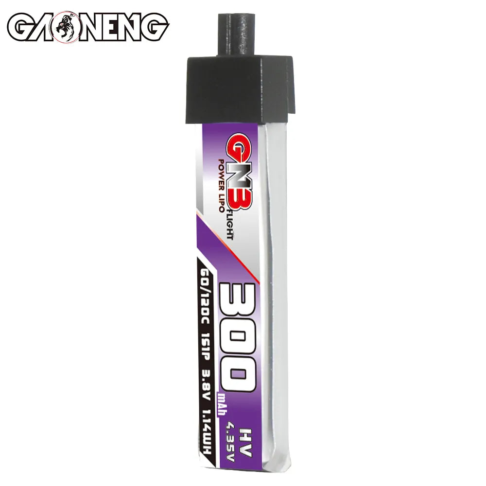 Hot Sale! GAONENG GNB 300mAh 60C 3.8V 1S LiHV A30 Plastic Head LiPo Battery