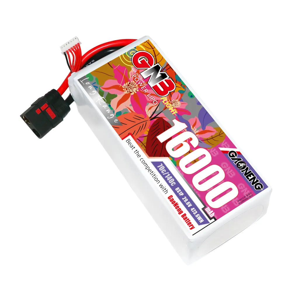 GAONENG High - Performance 22.2V 16000mAh 70C 6S1P RC LiPo Battery with QS8 Connector