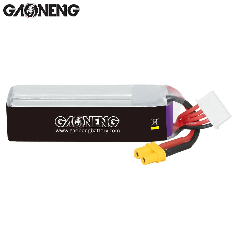 GAONENG High - Performance GNB LiHV 4S 15.2V 850mAh 60C XT30 LiPo Battery for Long - Range Use