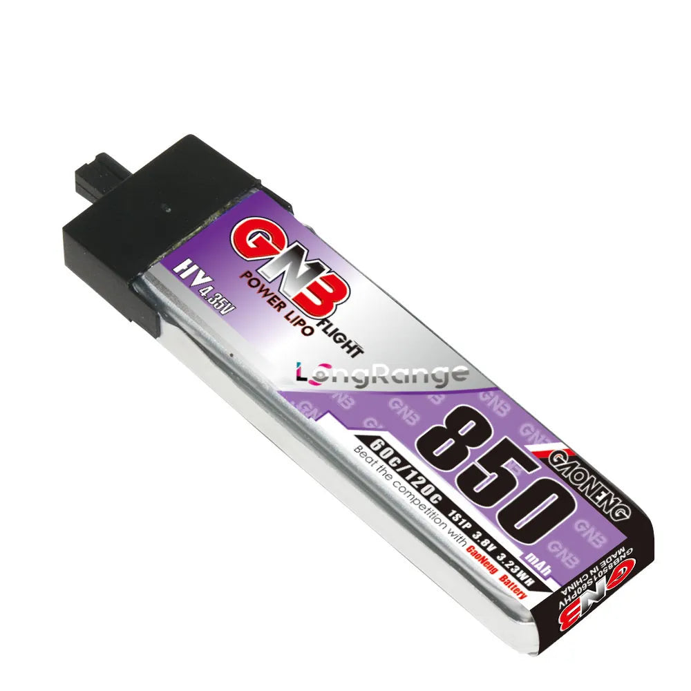 GAONENG GNB High - Voltage 1S 3.8V 850mAh 60C A30 Plastic Head Long - Range LiPo Battery [DG]